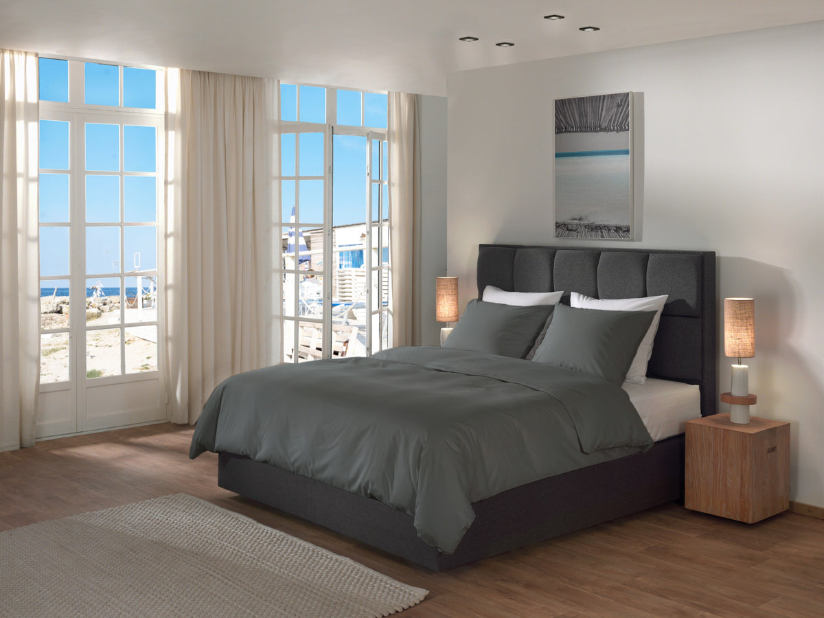 Yellow Dekbedovertrek Suite Casablanca Beluga Grey - 100% Katoen