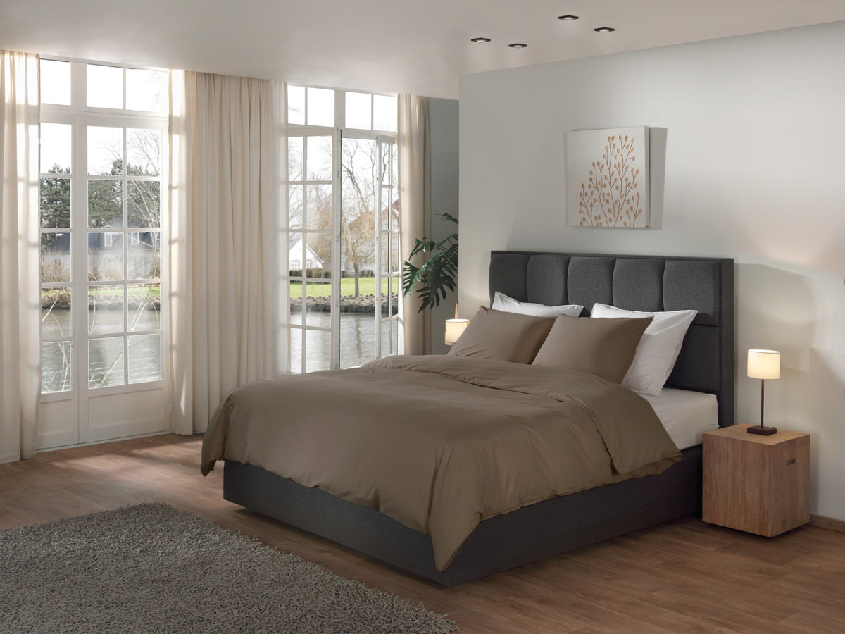 Yellow Dekbedovertrek Suite Nairobi Plaza Taupe - 100% Gewassen Katoen