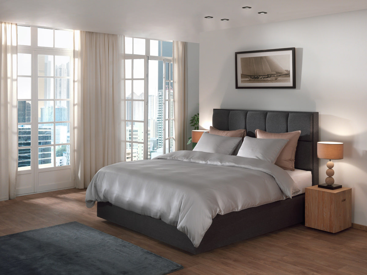 Yellow Dekbedovertrek Suite New York Vaporous Grey - 100% Lyocell