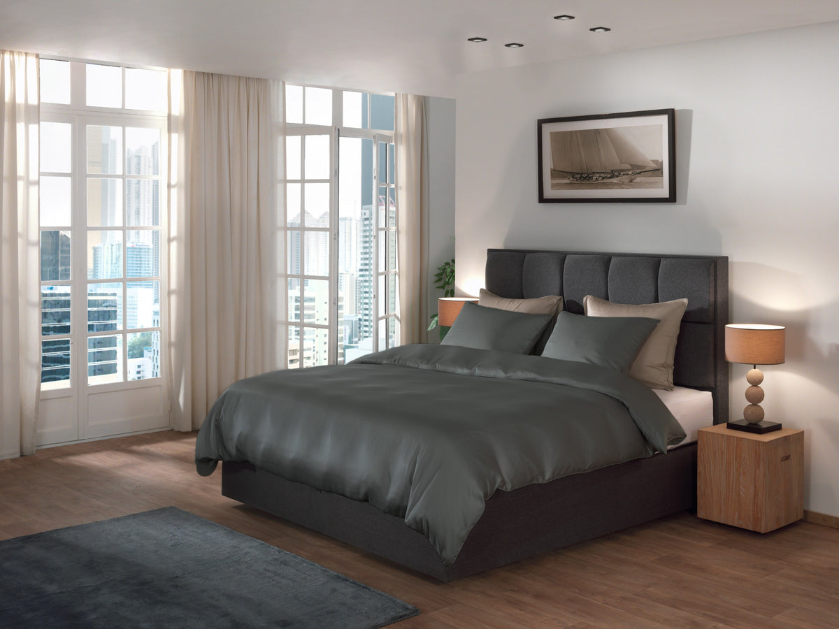 Yellow Dekbedovertrek Suite New York Beluga Grey - 100% Lyocell