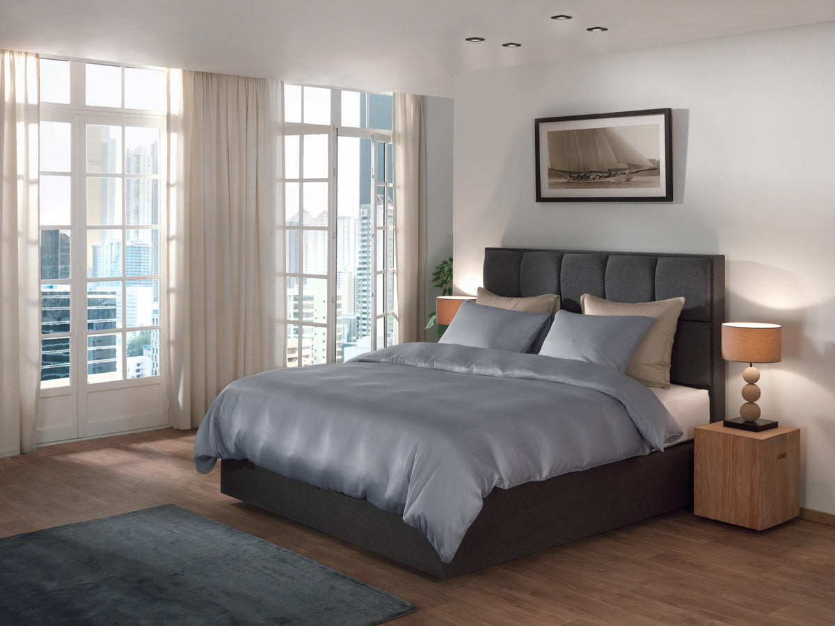 Yellow Dekbedovertrek Suite New York Delicate Blue - 100% Lyocell