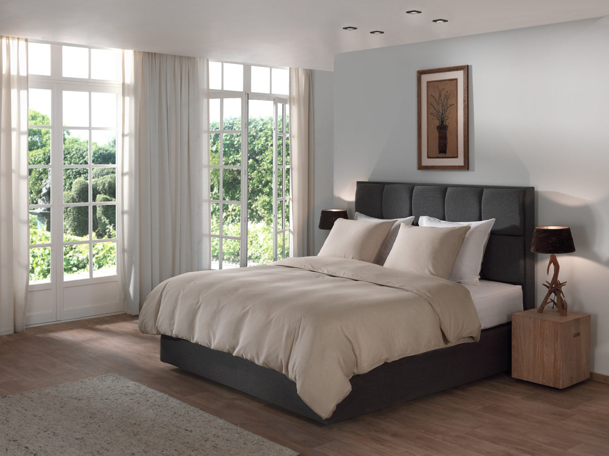 Yellow Dekbedovertrek Suite Saint-Tropez Dollar Sand - 45% Linnen 55% Katoen