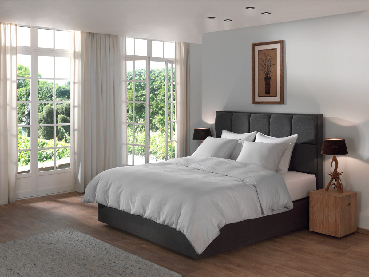 Yellow Dekbedovertrek Suite Saint-Tropez Vaporous Grey - 45% Linnen 55% Katoen
