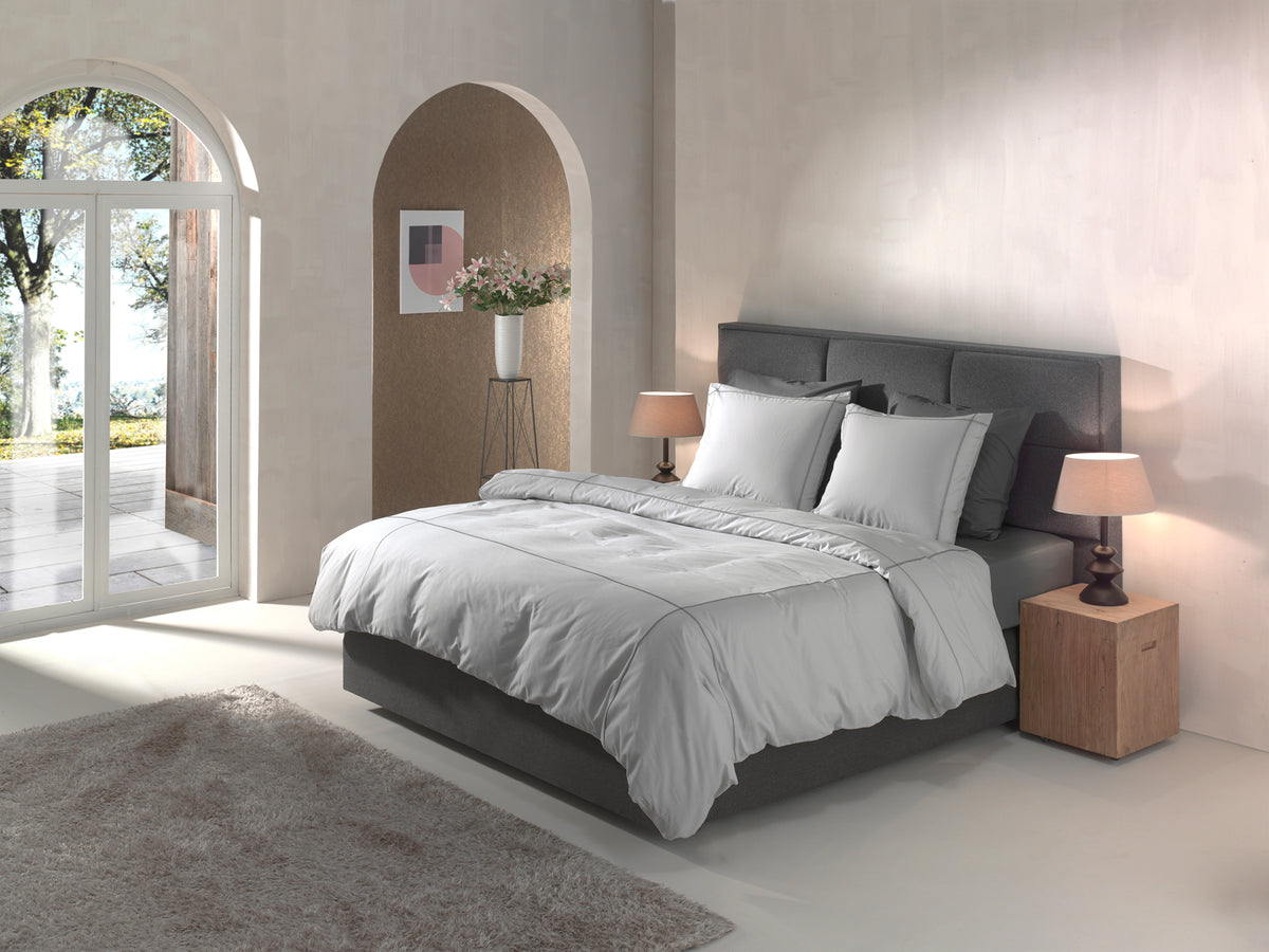 Yellow Dekbedovertrek Suite Port Louis Vaporous Grey - 100% Katoen