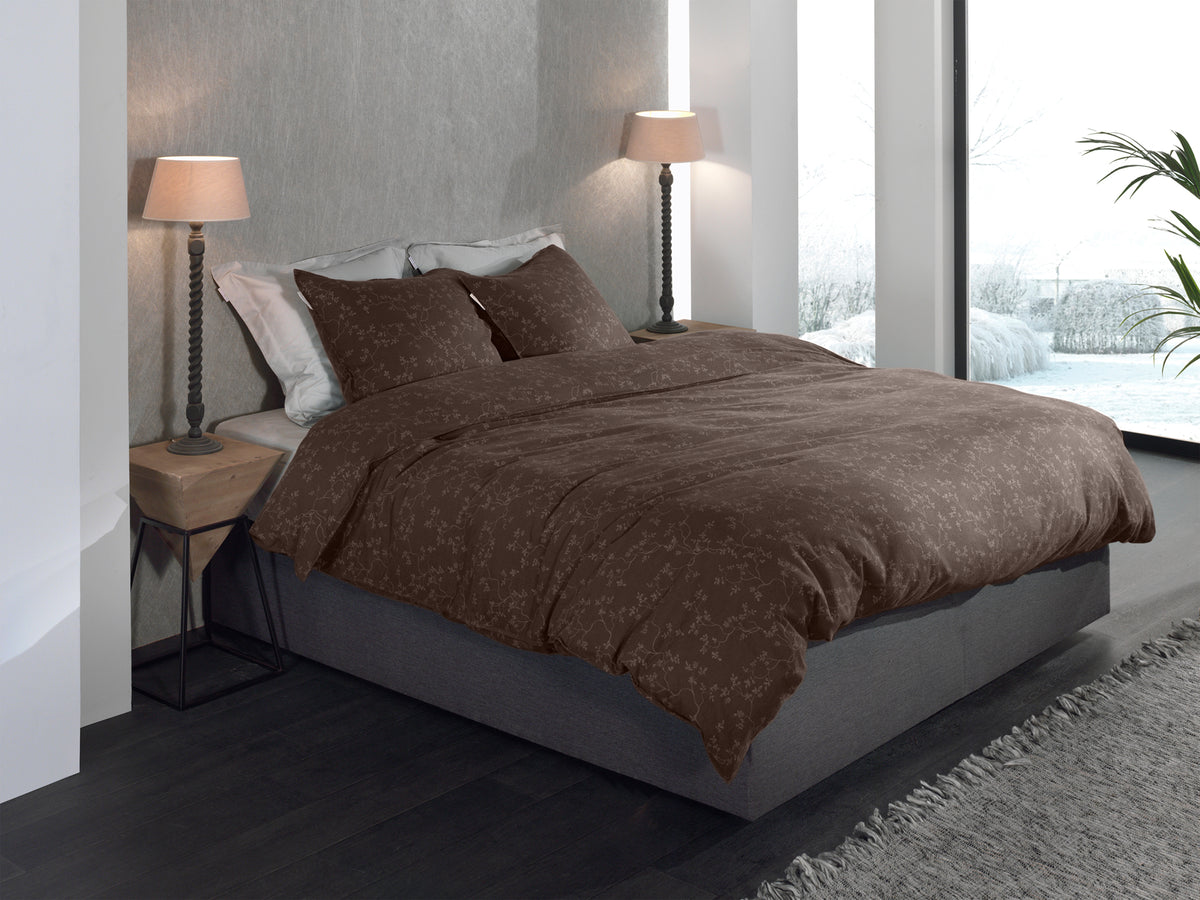 Heckettlane Dekbedovertrek Alloro Coffee Quartz - 100% Katoen-Flanel