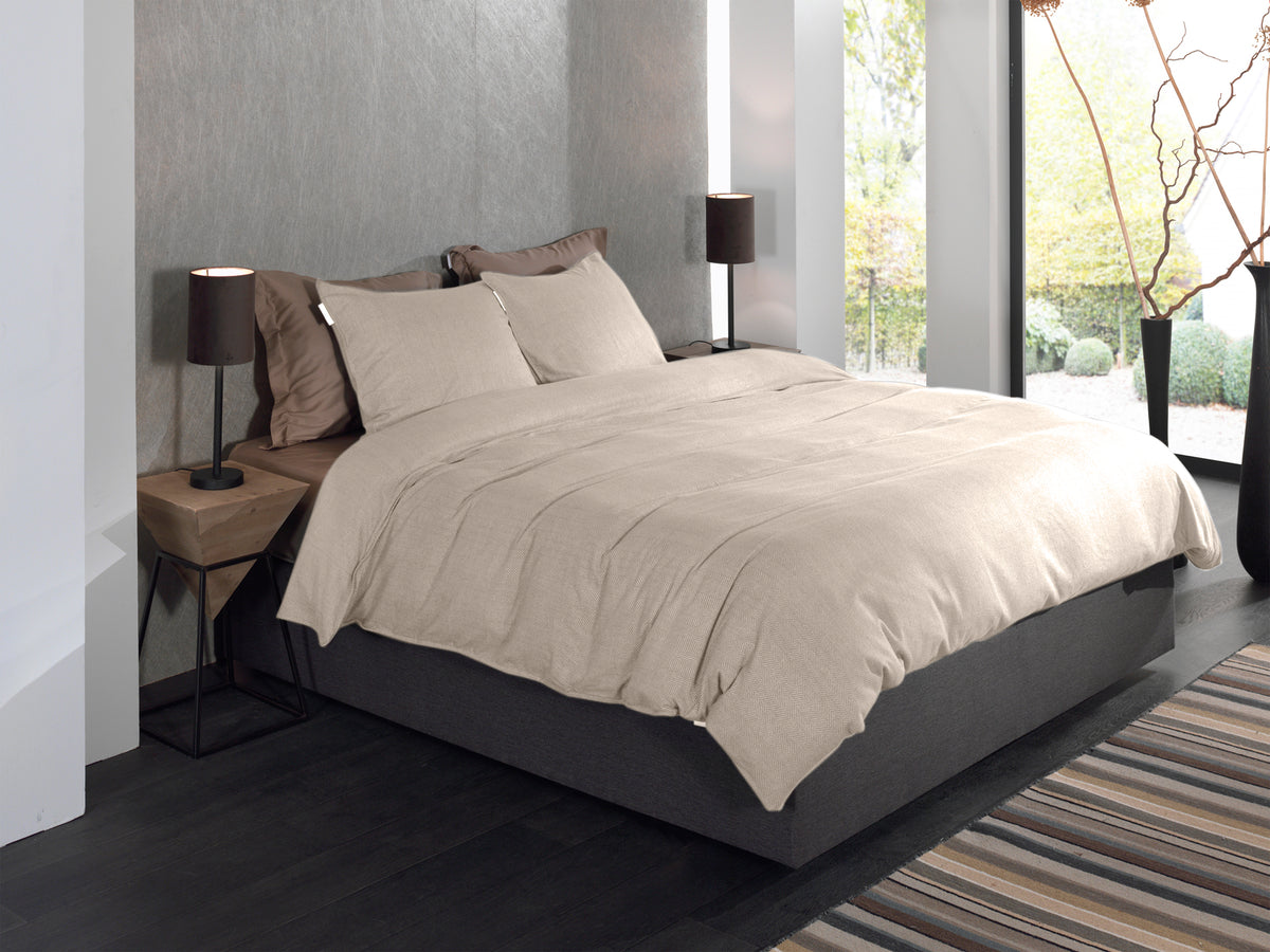Heckettlane Dekbedovertrek Spina Desert Sand - 100% Katoen-Flanel
