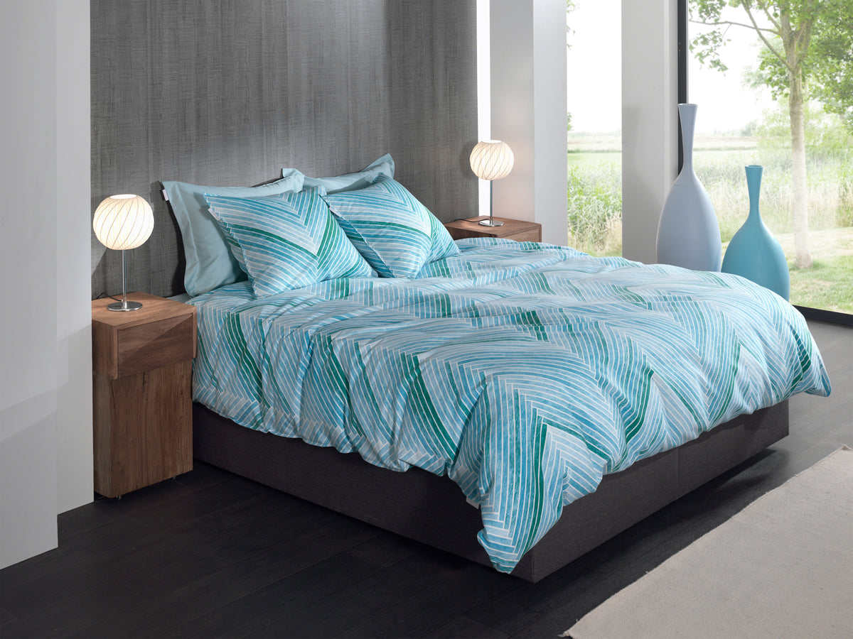Heckettlane Dekbedovertrek Vita Blue - 100% Katoen-Flanel