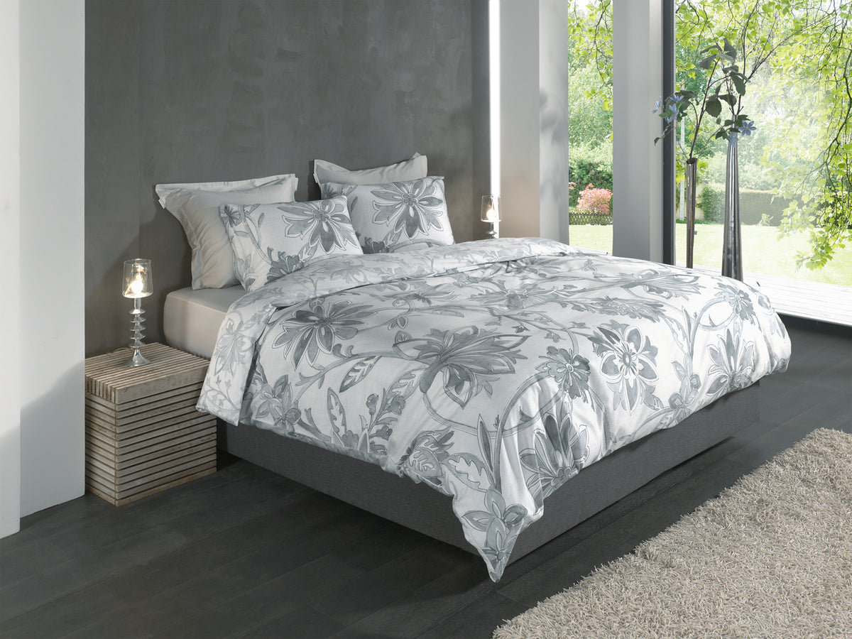 Heckettlane Dekbedovertrek Neva Grey - 100% Katoen-Satijn