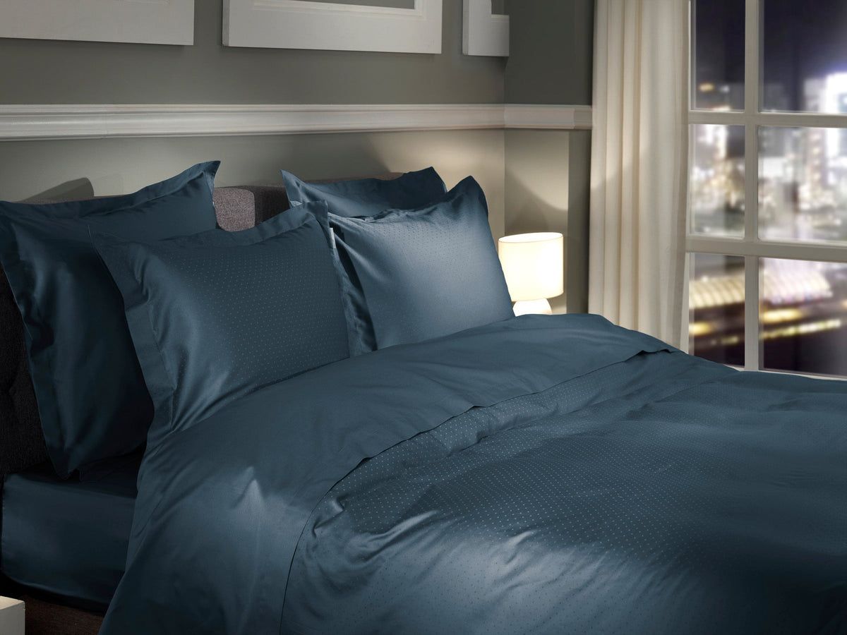 Heckettlane Dekbedovertrek Punto Maritime Blue - 100% Katoen-Satijn