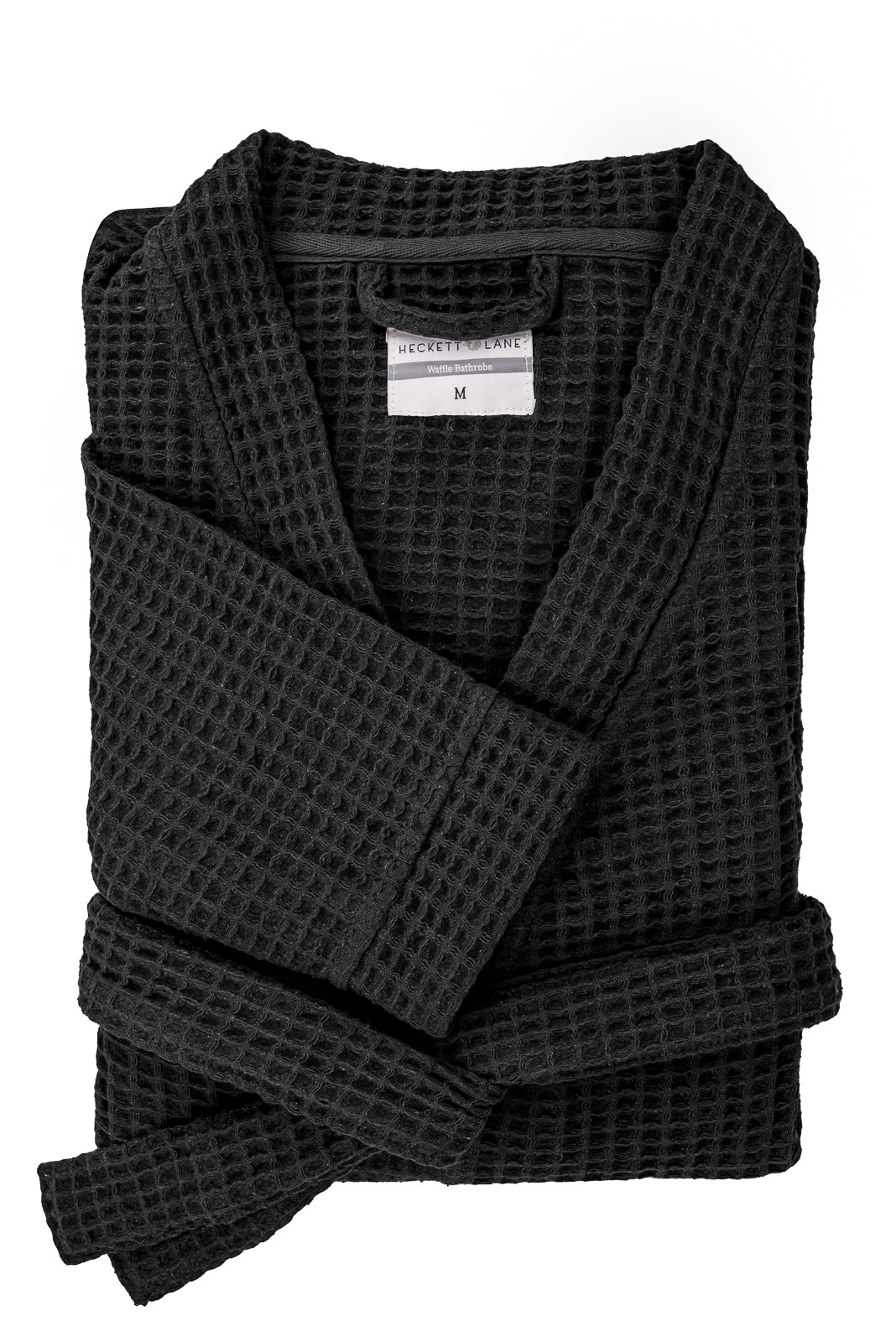 Heckettlane Badjas Wafel Midnight Black - 65% Gerecycled Katoen 35% Andere Vezels