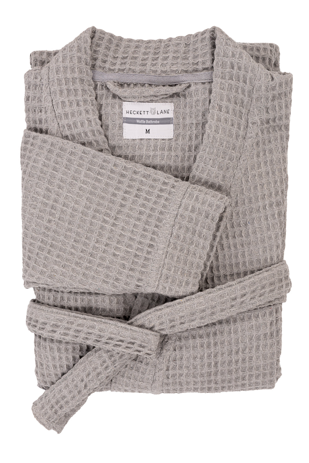 Heckettlane Badjas Wafel Melange Grey - 65% Gerecycled Katoen 35% Andere Vezels