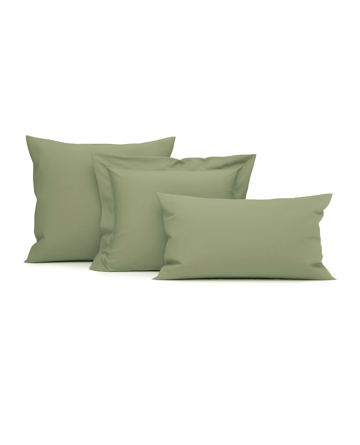 Heckettlane Kussensloop Elementi Laurel Green - 100% Katoen-Satijn