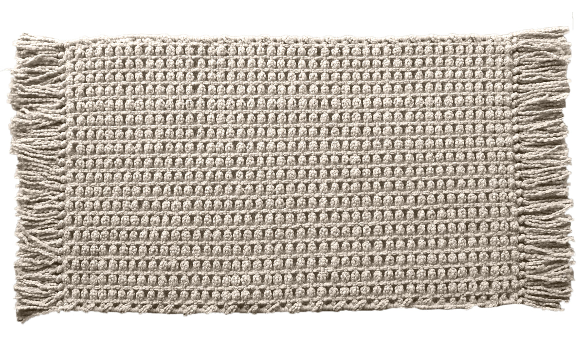 Heckettlane Badmat Madras Taupe - 65% Katoen 35% Polyester