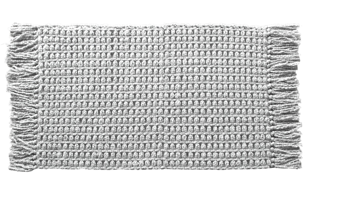 Heckettlane Badmat Madras Light Grey - 65% Katoen 35% Polyester